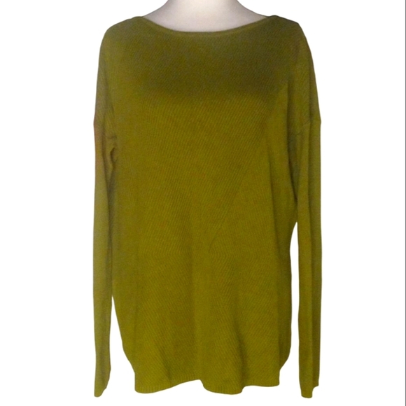 J. Jill Women's Moss Green Rib Knit Cotton Blend Sweater Size Medium - Picture 1 of 8